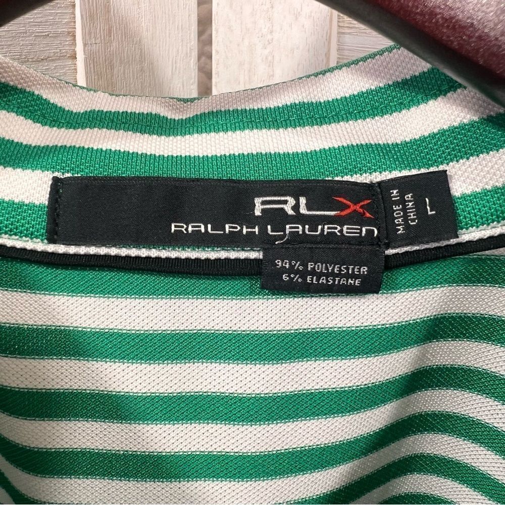 3/$25 RLX Ralph Lauren Striped Performance Golf Polo L - Picture 4 of 8